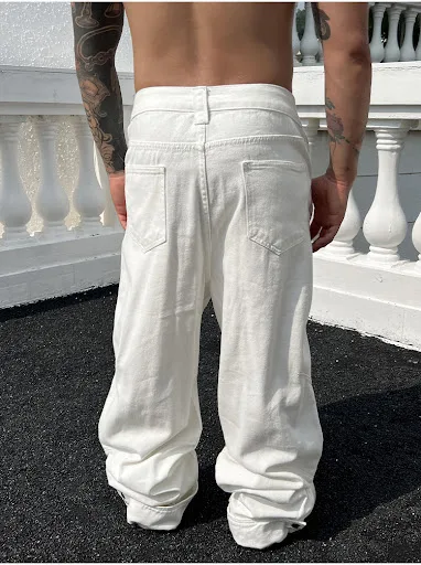 Title 8, Effen gekleurde casual jeans in retrostijl met ...