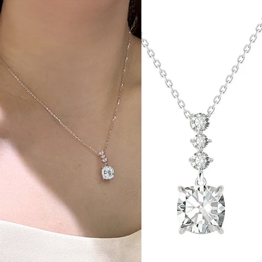 Title 3, Colar de prata S925 com zircônia para mulheres ...