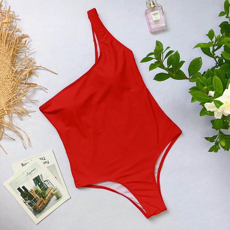 Title 7, One-shoulder one-piece bikini for a chic and st...