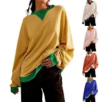 Suéter suelto casual de color en contraste para mujer — foto 10
