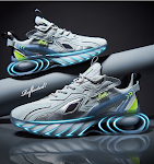 Zapatillas deportivas casuales luminosas de coco para hombre Calzado moderno y cómodo para deportes y uso diario con efecto brillante. — foto 7