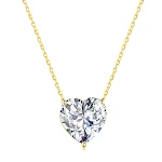 Collar de mujer con diamante circonita corazón 3 quilates plata de ley S925. Un regalo perfecto para ella, elegante y brillante. — foto 1
