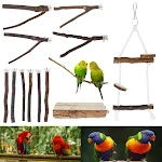 2/10Pcs Parrot Bird Perches Natural Wood Bird Standing Stick Parrot Perch Stand Platform Wooden Exercise Climbing Paw Gr — photo 5