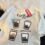 Camiseta masculina de manga curta Flocking Milk Coffee — foto 2