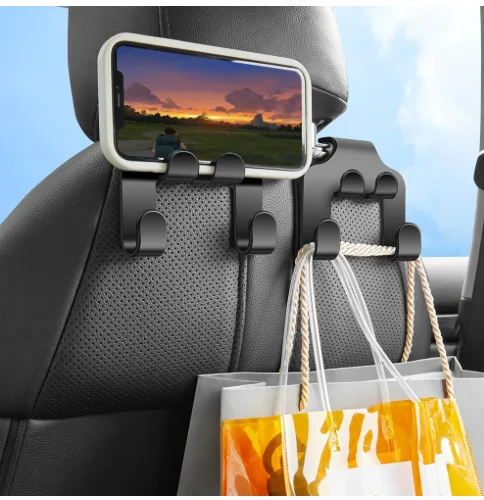 Title 4, Car Multifunction Mobile Phone Holder Hook Secu...