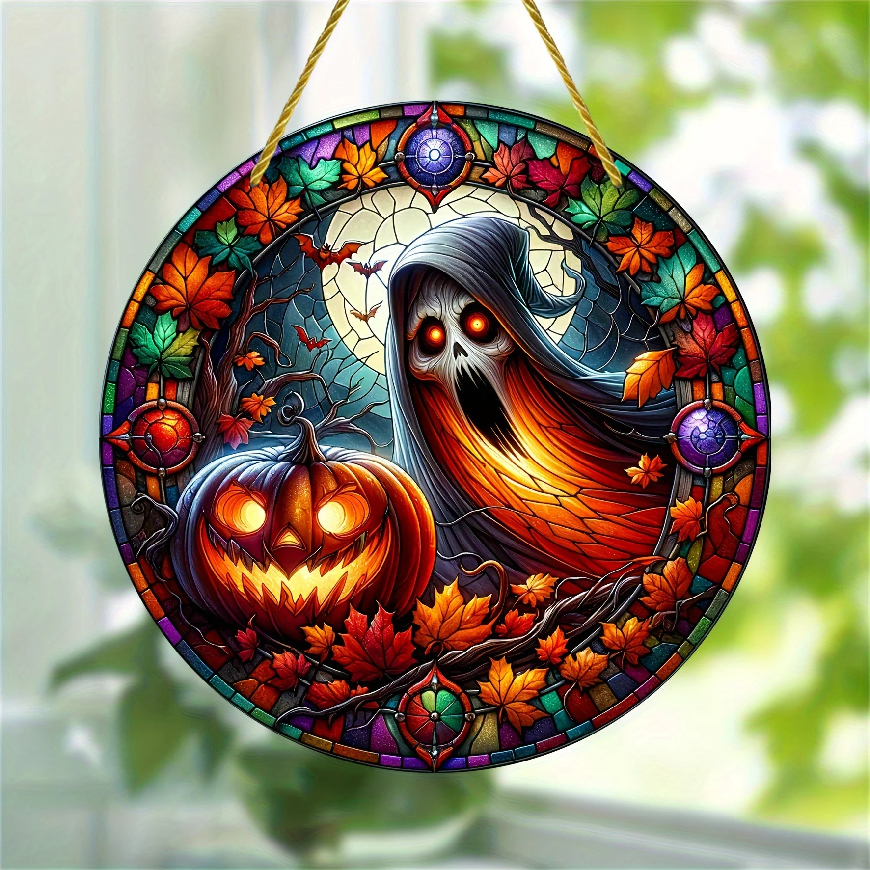 Title 8, Acrylic Halloween Witch Pendant Color Disc Wall...