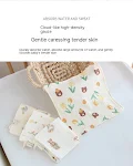 Toalha de babar para bebês em gaze de quatro camadas com estampa floral, macia e absorvente, perfeita para recém-nascidos. — foto 15