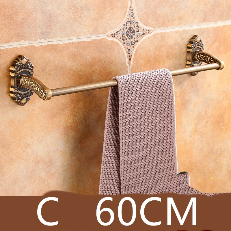 European Style Non-perforated Folding Towel Rack Set — Elegant and space-saving solution to organize towels in your bath — photo 11
