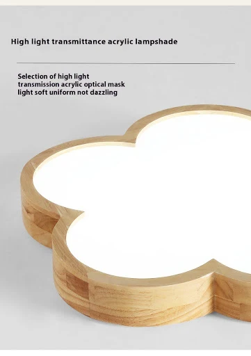 Title 11, Solid Wood Ceiling Lamp for Master Bedroom, Sim...