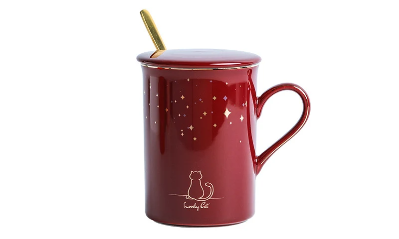 Title 6, Creative Ceramic Mug Office Couple Pair Cup. En...