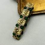 Pulseira vintage ocidental de pérolas e pedra ágata, simples, fashion e combinável com tudo, joia antiga para um visual atemporal. — foto 8