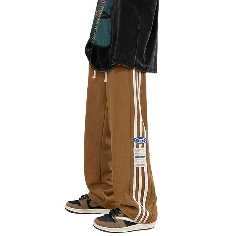 Title 5, Summer thin striped sweatpants, loose straight ...