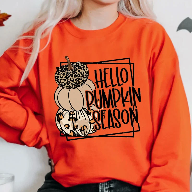 Title 4, Suéter estampado de Halloween de mujer con cuel...