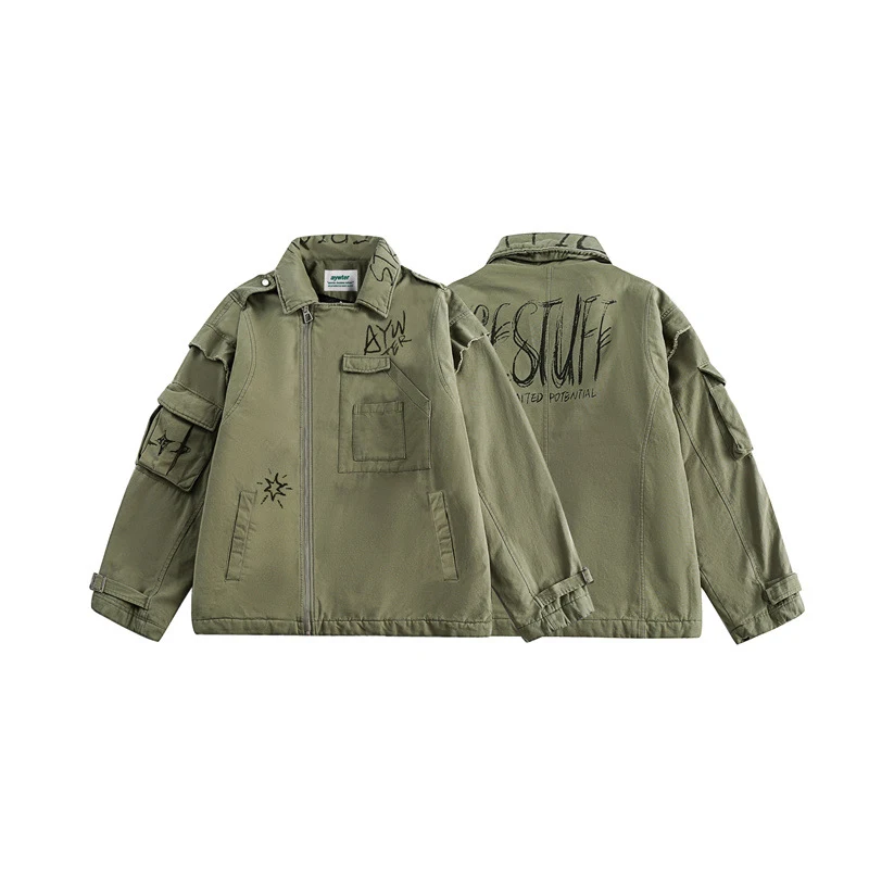 Casaco folgado acolchoado masculino Flying Tooling, perfeito para trabalho e lazer. Conforto e estilo em um só produto. — foto 1