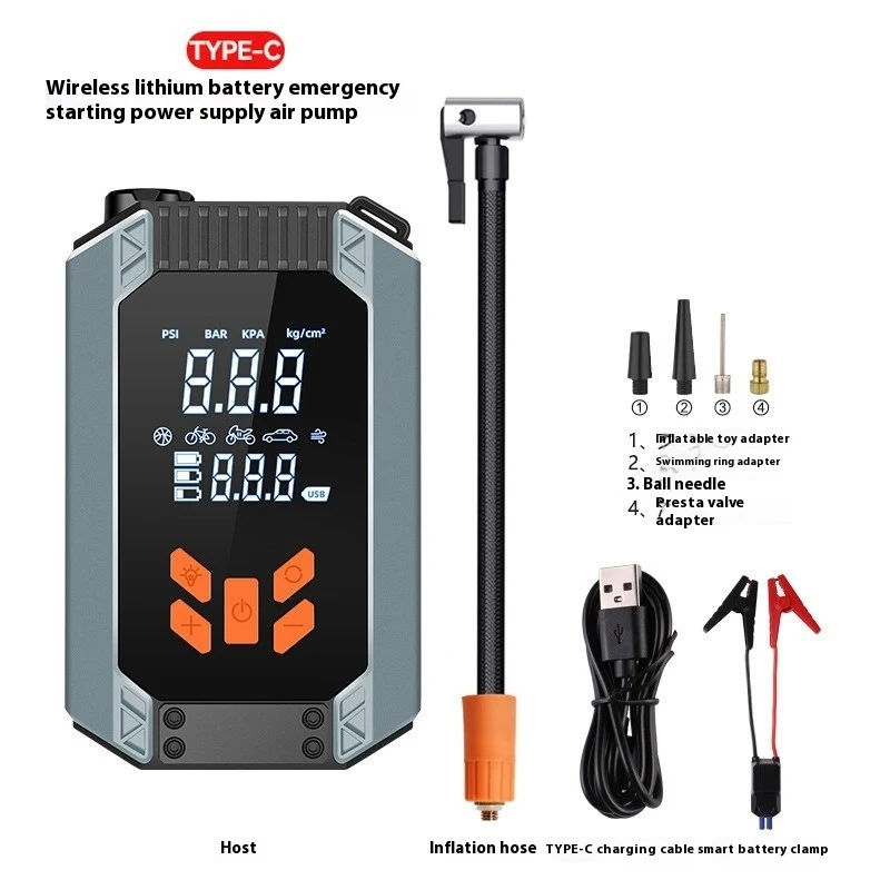 Car Wireless Inflatable Jump Starter Power All-in-one Machine. Quickly jump-start, inflate tires, and power devices with — photo 3