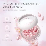 Laikou Sakura Capsule Hydratante Hydratation Intense Réduit les Rides et Éclaircit la Peau Capsules de Soin Visage Quotidien à l'Extrait de Fleur de Cerisier — photo 2
