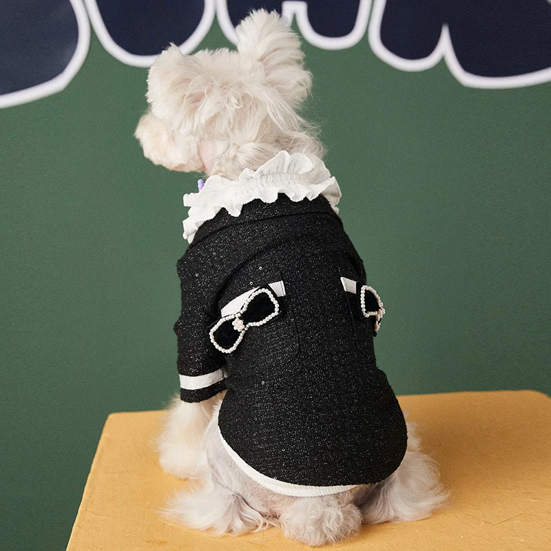 Teddy Schnauzer Pomeranian Dog Clothes College Style for Small and Medium Dogs, Pet Suit with a Delicate Fragrance. — photo 5