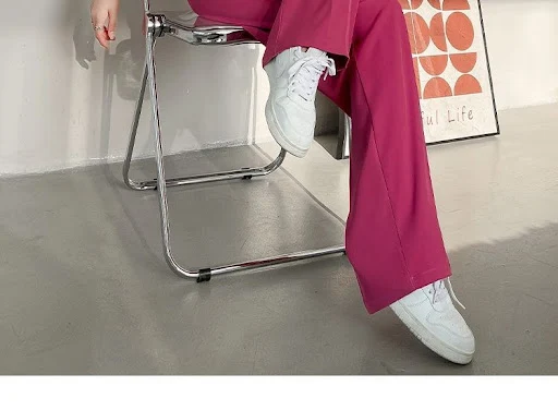 Title 11, Womens Suit Wide-leg Pants High Waist Baggy St...