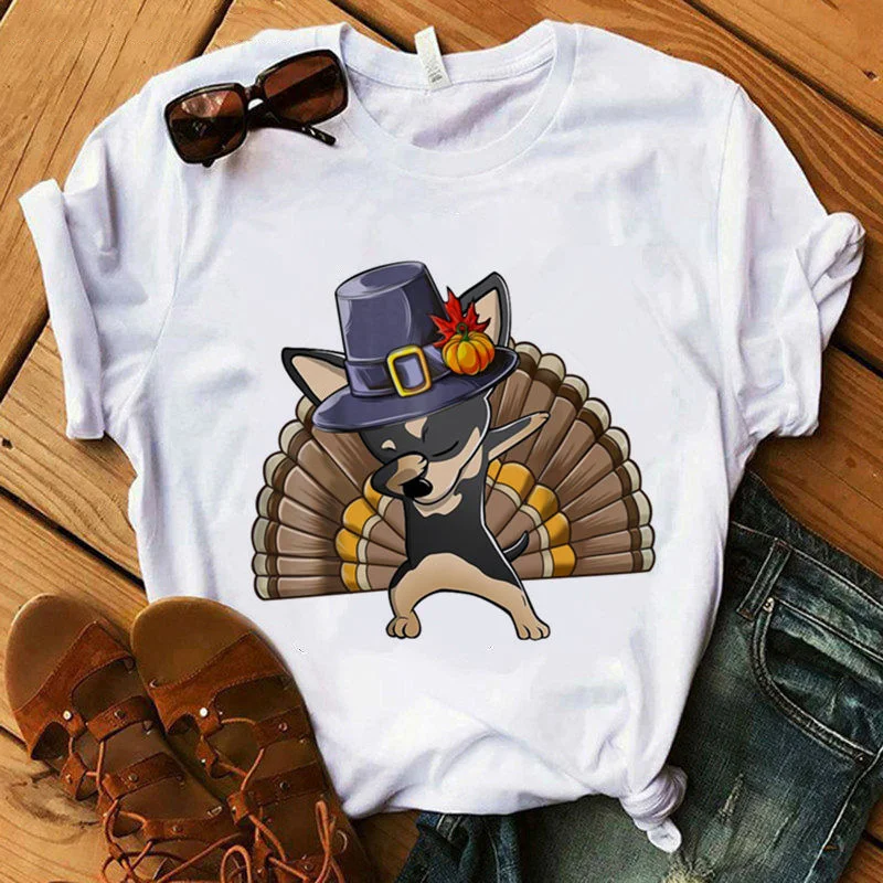Letter Dog Print Women's Shirt Short-sleeved T-shirt Girlfriend Tide Stylish and comfortable tee perfect for everyday ca — photo 9