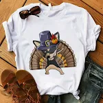 Letter Dog Print Women's Shirt Short-sleeved T-shirt Girlfriend Tide Stylish and comfortable tee perfect for everyday ca — photo 9