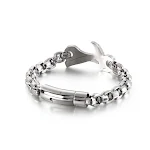 Pulseira Hip Hop Criativa de Aço Inoxidável, Design Moderno e Urbano, Resistente e Durável, Ideal para um Look Descolado e Cheio de Atitude — foto 4