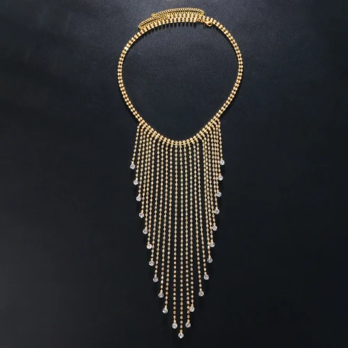 Cadena de cintura con borlas de cristal Bikini Accesorios Cadenas para el cuerpo con diamantes de imitación Adorna tu look de playa con brillo — foto 5