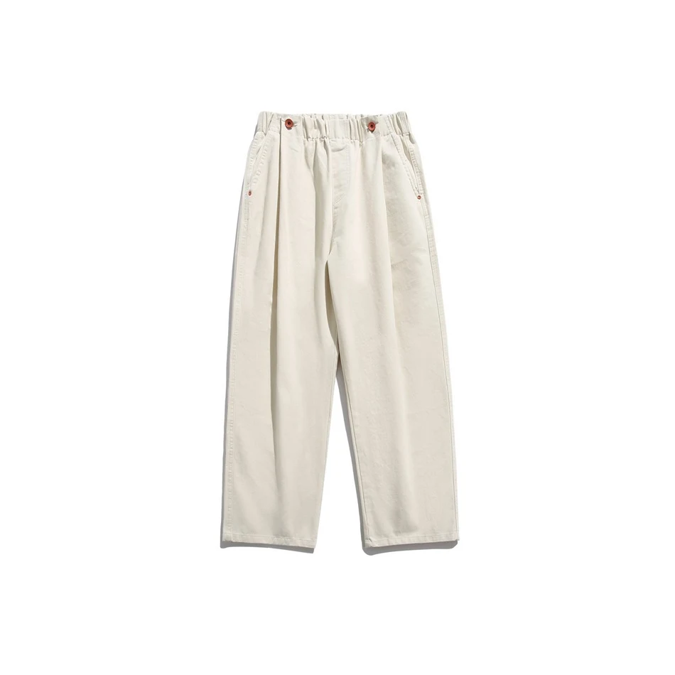 Calças casuais folgadas retrô masculinas de algodão Confortáveis e respiráveis Perfeitas para o dia a dia Design solto para liberdade de movimento Estilo vintage moderno Versátil — foto 4