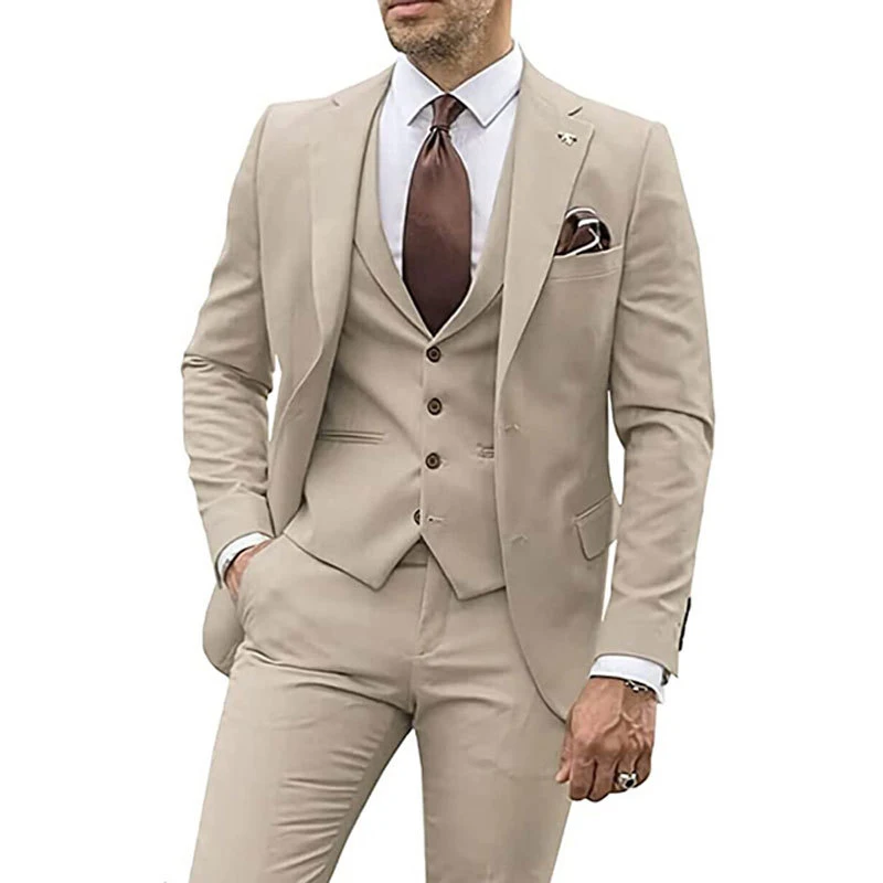Title 13, Terno Slim Casual Masculino Três Peças Elegânci...