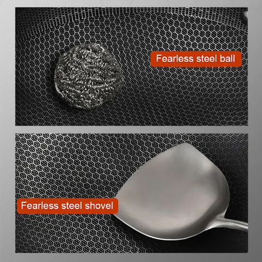 Title 4, Stainless steel wok for easy stir-frying and fr...