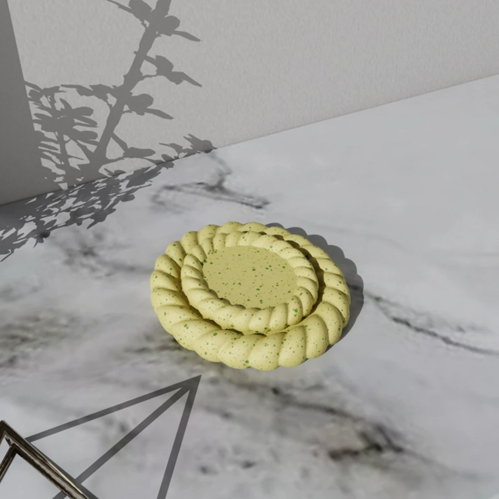 Title 4, Light Luxury Oval Fruit Plate Concrete Silicone...