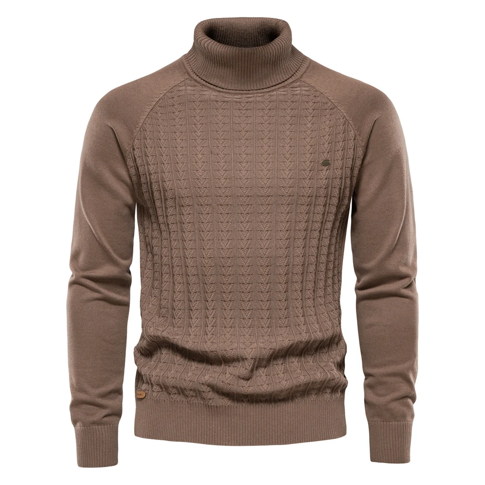 Solid Color Men's Knitwear Business Casual Sweater. Comfortable and stylish for work, meetings, and everyday wear. A ver — photo 4