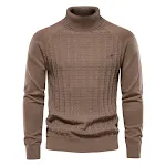 Solid Color Men's Knitwear Business Casual Sweater. Comfortable and stylish for work, meetings, and everyday wear. A ver — photo 4