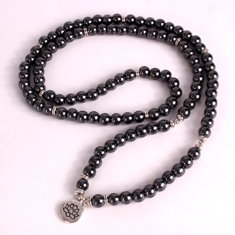 Pulseira de contas de 108 mala preta — foto 5