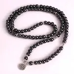 Pulseira de contas de 108 mala preta — foto 5