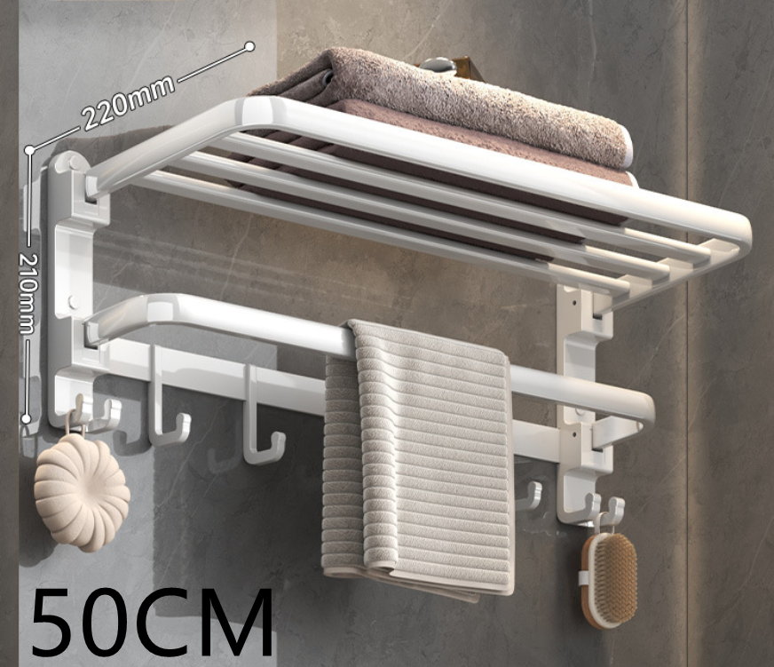 Title 4, White Hole-free Towel Holder Easy Installation ...