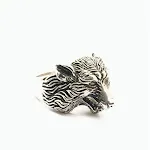 Anel de cabeça de lobo personalizado Joia única para homens ou mulheres Presente perfeito Em prata ou aço Design especial — foto 1