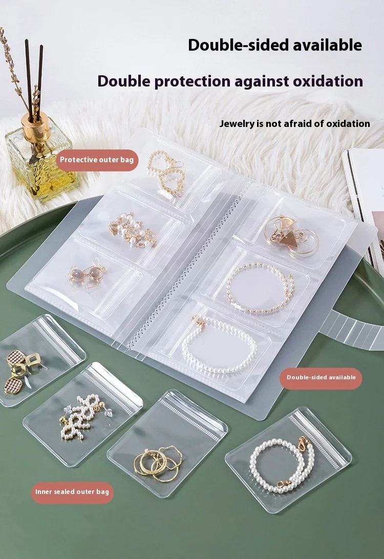 Title 4, Transparent Jewelry Earrings Storage Bag Keep y...