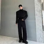 Autumn and Winter Dark Men's Short Coat Warm and Stylish Comfortable Jacket Cold Weather Protection Modern Design Perfec — photo 4
