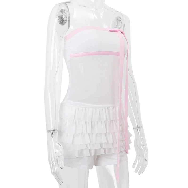 Title 6, Womens Bow Lotus Leaf Lace-up Dress