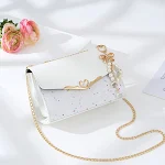 Bolsa Mensageiro Feminina Estilo Western, Pequena Bolsa de Ombro com Corrente Fragrância, Bolsa de Mão Charmosa e Útil — foto 4