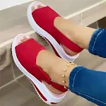 Women's low-top fish-mouth flat-heel beach sandals. Comfortable and stylish footwear perfect for summer, beach days and — photo 5