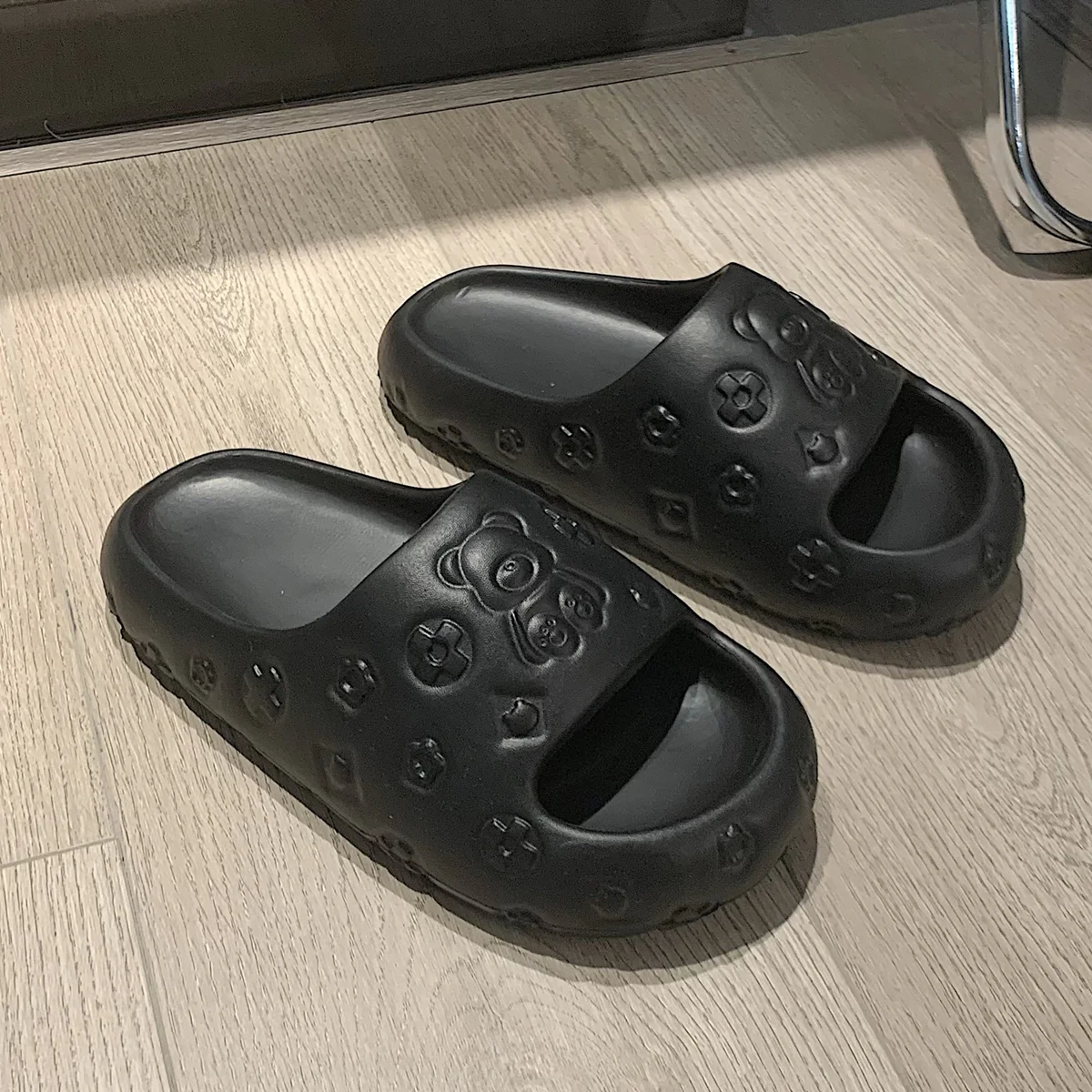 Women's EVA Thick Bottom Non-slip Deodorant Slippers in Rose Red. Comfortable and safe footwear for everyday use. — photo 5
