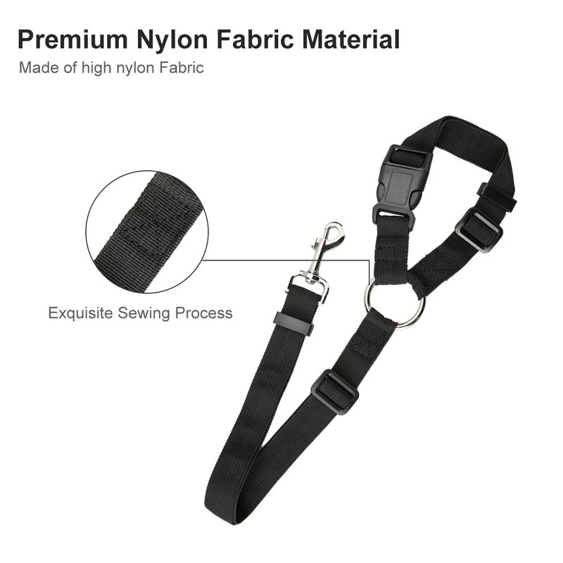 Title 5, Adjustable Dog Seat Belt Dog Harness Pet Car Ve...