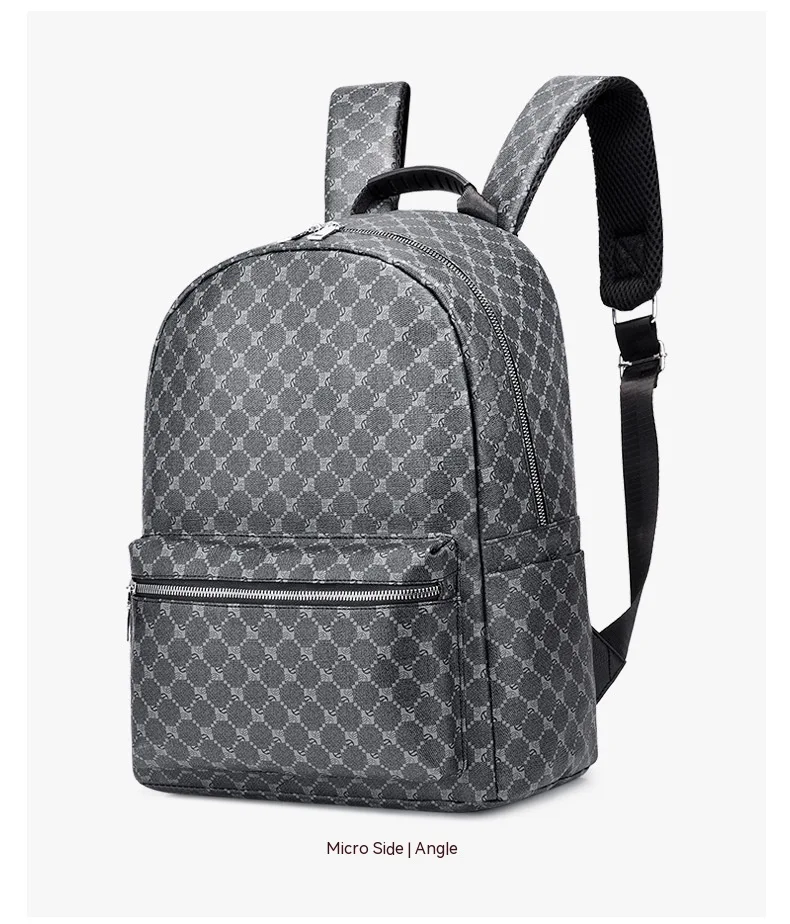 Mochila de couro estampada retrô, grande capacidade, unissex, estilo business casual europeu e americano, perfeita para trabalho, viagens e estudos. — foto 20