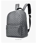 Mochila de couro estampada retrô, grande capacidade, unissex, estilo business casual europeu e americano, perfeita para trabalho, viagens e estudos. — foto 20