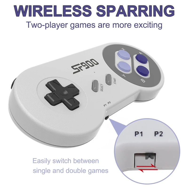 TV e dual player sem fio com 5200 jogos embutidos. Diversão garantida para toda a família. Reviva clássicos e descubra novos jogos! — foto 7