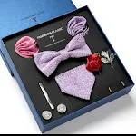 Conjunto de presente masculino gravata fashion listrada lenço de bolso. Presente ideal para negócios e ocasiões especiais. Elegância e estilo em um só kit. — foto 20