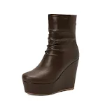 Stivali Martin da Donna con Zeppa Spessa e Tacco Obliquo, Comfort e Stile in Ogni Situazione, Perfetti per un Look Moderno e Versatile — foto 3