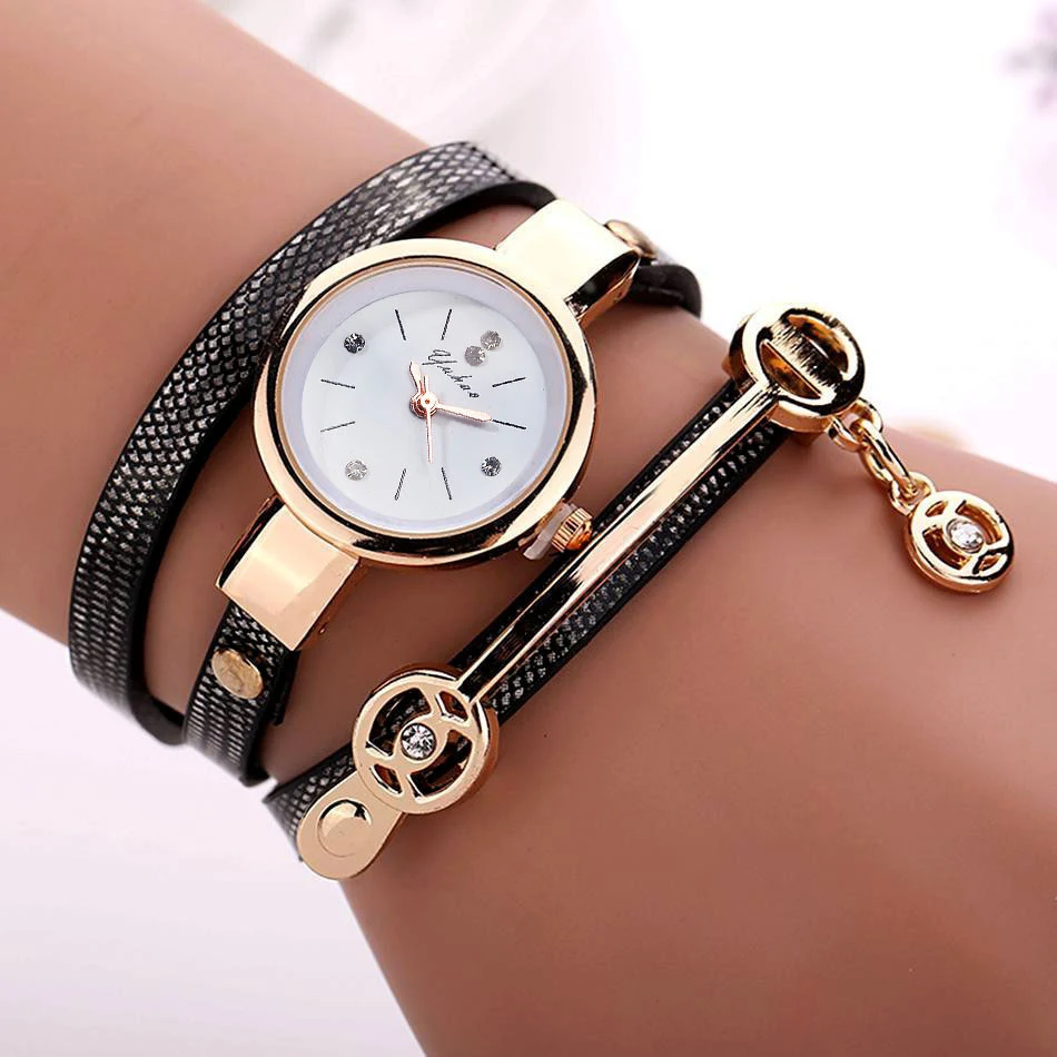 Title 8, Angel pendant bracelet watch with rhinestones, ...