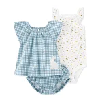Conjunto de camiseta de manga curta e shorts para bebê menina, três peças, ideal para o verão, confortável e estiloso. — foto 29